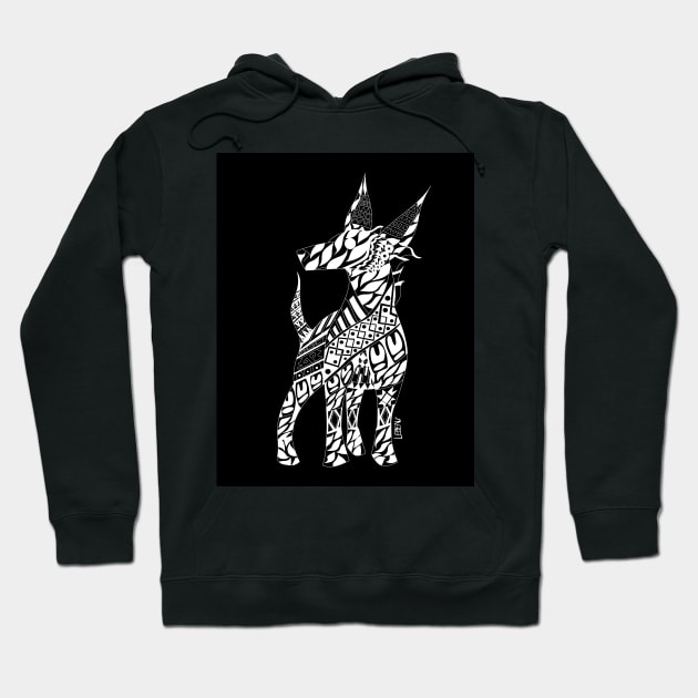 mexican xoloitzcuintli dog with totonac patterns ecopop Hoodie by jorge_lebeau